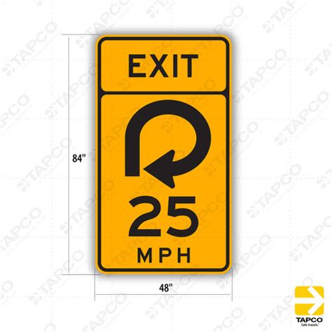 W13 6 Advisory Exit Speed Specify Amountsymbol Mph Sign Advance