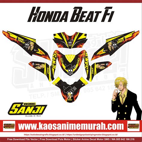 It's amazingly simple to add stickers. Honda Beat Fi Vinsmoke Sanji OP ~ U'rdesign