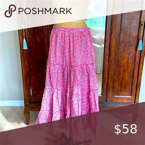 J Crew Womens Pink Floral Maxi Skirt Nwt Size Medium Tall In 2022 Floral Maxi Skirt Maxi