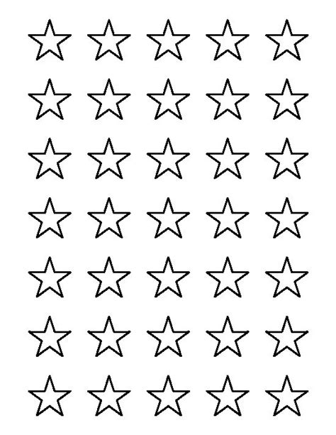 1 Inch Star Pattern Use The Printable Outline For Crafts Creating