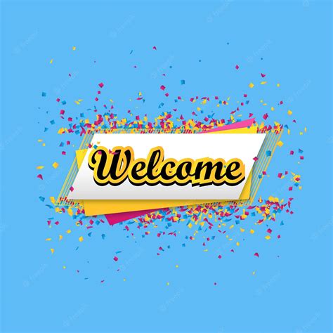 Premium Vector Style Colorful Welcome Background Design 05