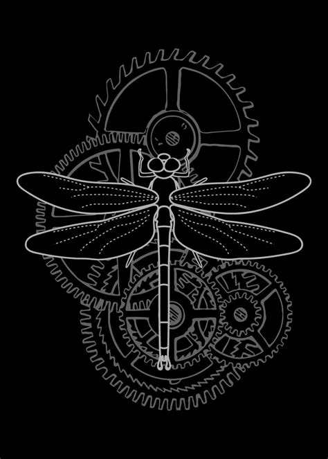 Steampunk Dragonfly Poster By Bobbybubble Displate