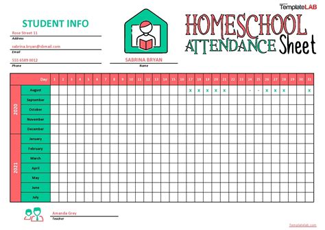 Free Attendance Sheet Pdf 2021 Template Calendar Design