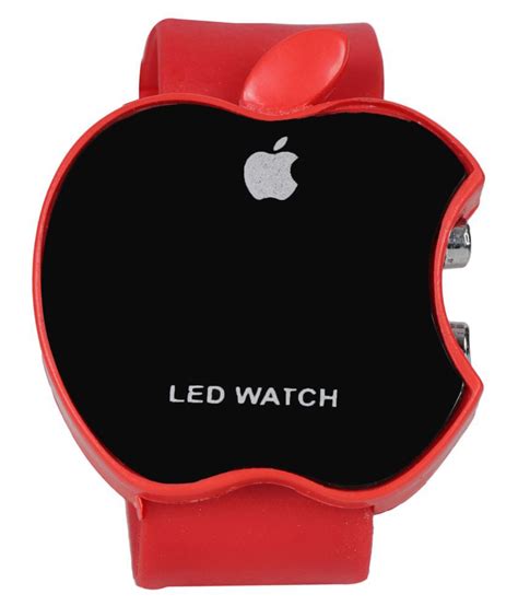 Capoeira Apple Shaped Red Coloured Watch With Led Display Price In