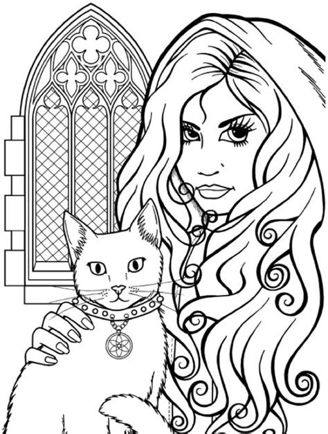 Starry Starr Free Printable Gothic Coloring Pages
