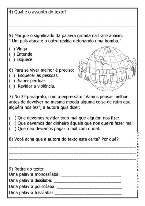 Texto De Ensino Religioso Com Interpretação Para O 9o Ano
