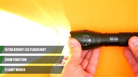 Ecogear Fx Complete Led Tactical Flashlight Kit Tk120 High Lumens With