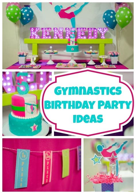 Bright And Colorful Gymnastics Birthday Party Pretty My Party