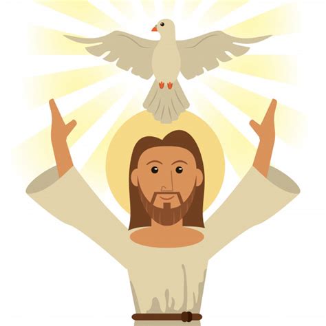Mes de nombre de jesús. Símbolo religioso del espíritu santo de jesucristo ...