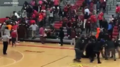 High School Basketball Game Turns Into Brawl Involving Players Adults