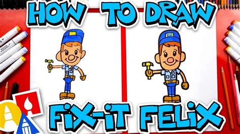 How To Draw Fix It Felix From Wreck It Ralph Art For Kids Hub Artofit