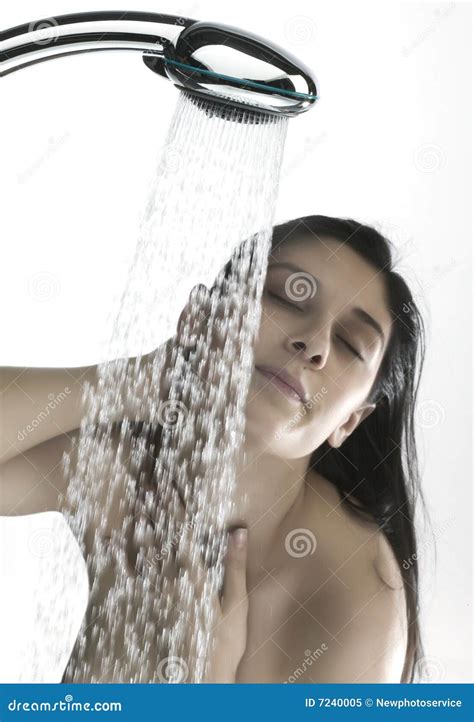 Woman Taking A Shower Royalty Free Stock Photo Image