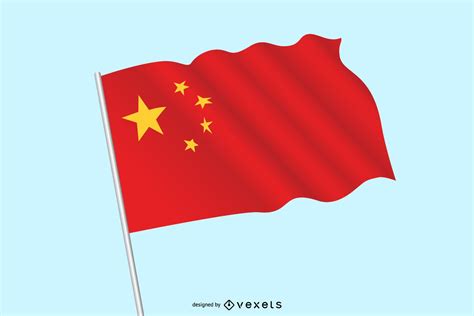Chinese National Flag Vector Vector Download