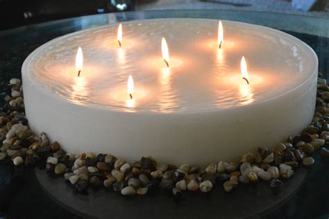 Custom Hand Poured 15 Inch Round Candle With Multi Wicks