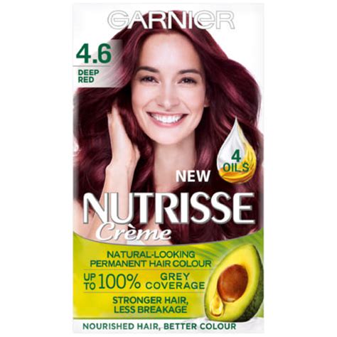 Garnier Nutrisse Creme Permanent Nourishing Hair Colour Deep Red 46 Clicks