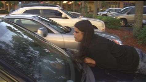 Wild Ride Woman Jumps On Hood Of Car To Stop Would Be Car Thief