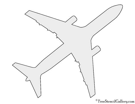 Airplane Silhouette Stencil Free Stencil Gallery