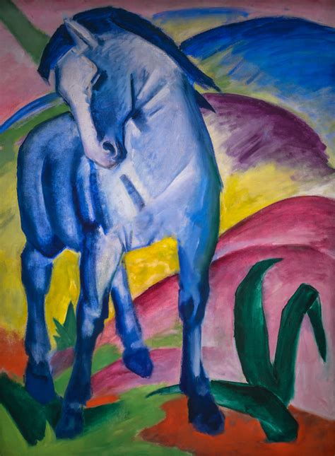 Homepage franz marc the little blue horse 1. Franz Marc - Blue Horse, 1911 at Lenbachhaus Art Gallery M ...