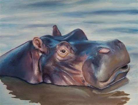 Just Finished This Hippo 15x12 Rpainting