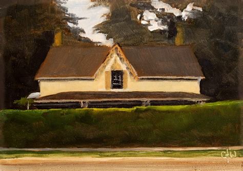 House Behind The Hedge By Gary Westlake Original Fine Art West Lake