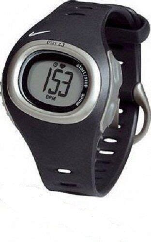 Nike Sm0013 001 Triax C3 Chronograph Heart Rate Monitor Sport Watch Ebay