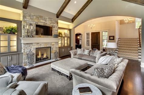 Why not consider photograph preceding? Elegant Great Room on a Budget - Tufted Sofas & Greige ...