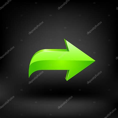 Green Arrow On Black Background Vector Stock Vector Image By ©pokomeda
