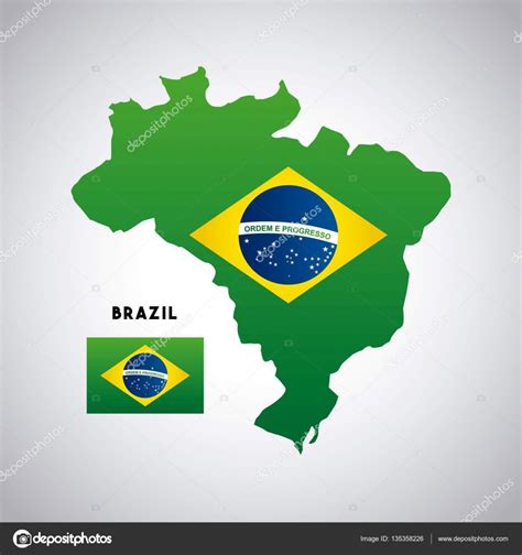 Brasil mapa do país imagem vetorial de © yupiramos #135358226