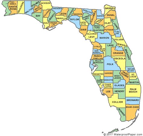 Printable Florida Maps State Outline County Cities