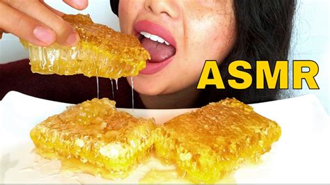 asmr eating raw honeycomb no talking chewing sounds youtube