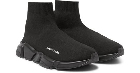 Please note that this style's upper is lightweight lycra knit and will not remain upright when not worn. Lyst - Balenciaga Speed Sock Stretch-knit Sneakers in ...