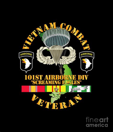 Army Vietnam Combat Veteran W 101st Airborne Div Ssi V1 Digital Art