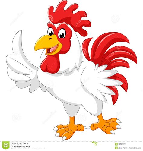 Cartoon Rooster Presenting Stock Vector Illustration Of Cute 70109672