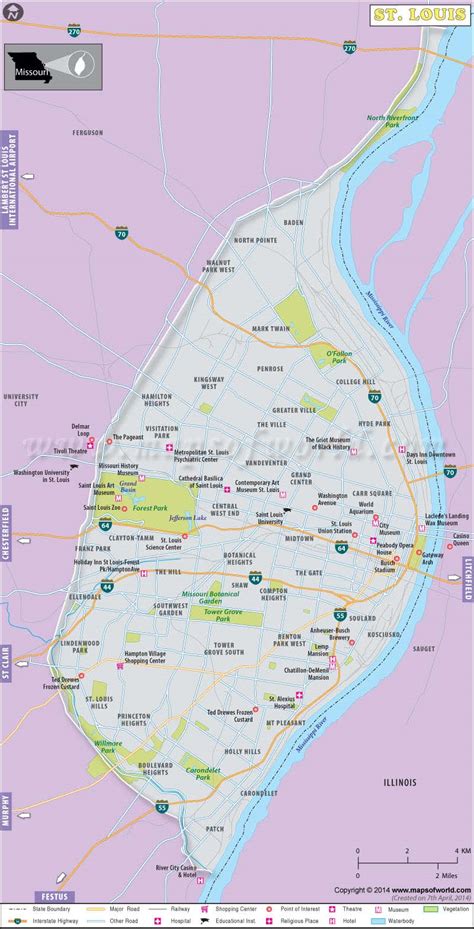 Saint Louis Missouri Us Map Walden Wong