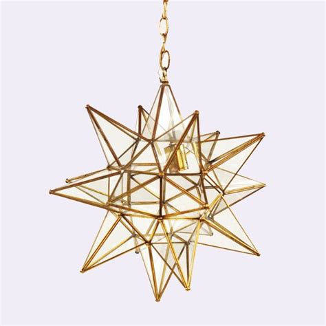 Vintage 1970s Gold Moravian Star Geometric Glass Hanging Etsy