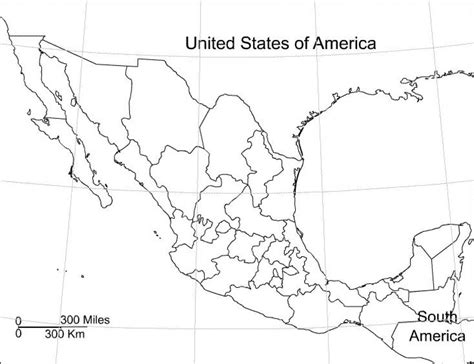 Mexico Blank Map Mexico Map Blank Central America Americas