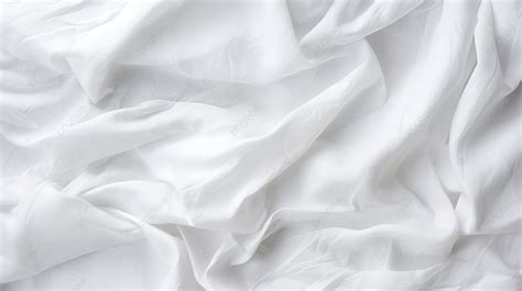 Background Of Crumpled White Cotton Fabric Texture Linen Cotton
