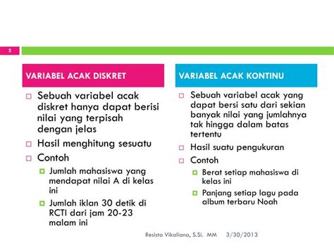 Contoh Soal Variabel Acak Diskrit Dan Kontinu - Soal-Soal