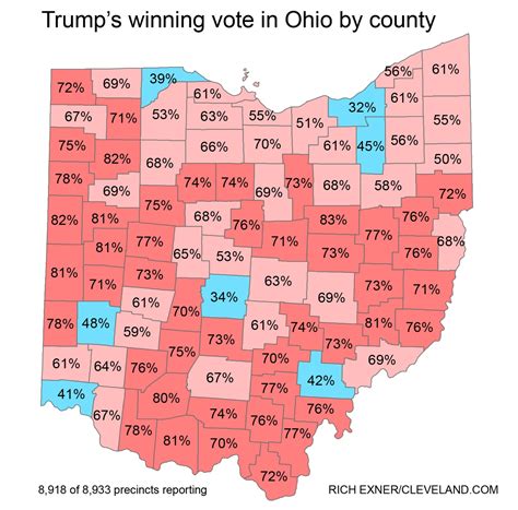 Political Map Of Ohio State United States Map