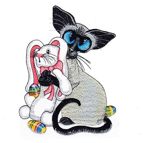 Siamese Set 2 By Amylyn Bihrle 5x7 Products Swak Embroidery