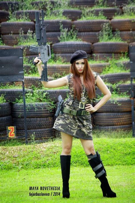 Sexy Army Indonesian Model