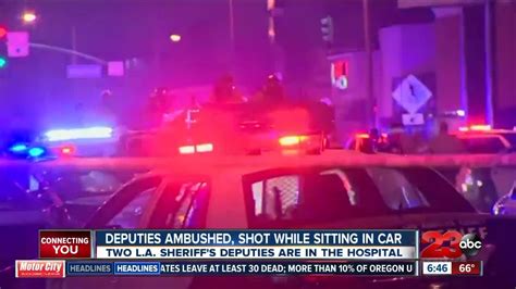 La Sheriff Deputies Ambushed And Shot By Suspect While Inside Patrol