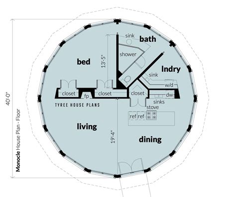 The Floor Plan For A Round House