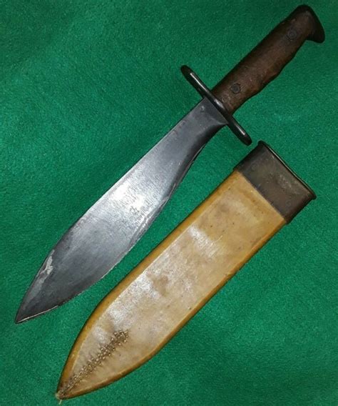 Antique 1918 Us Bolo Knife Plumb Phil Mod 1917 10 14” Blade 15