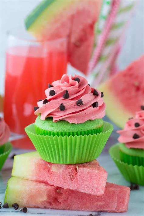 Watermelon Cupcakes Summer Cupcakes