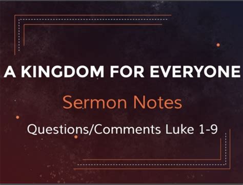 Sermon Notes Bible Class Luke East Side Church Of Christ