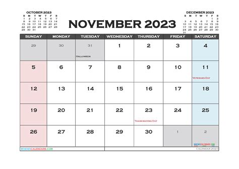 Calendar December Printable Template Calendar