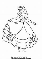 Cinderella Coloring Animation Movies Printable Drawing Kb sketch template