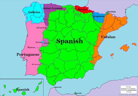 Languages Of Spain And Portugal 1028 × 720 Language Map Map Of