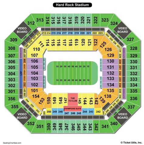 Hard Rock Stadium Seating Chart Seating Charts And Tickets